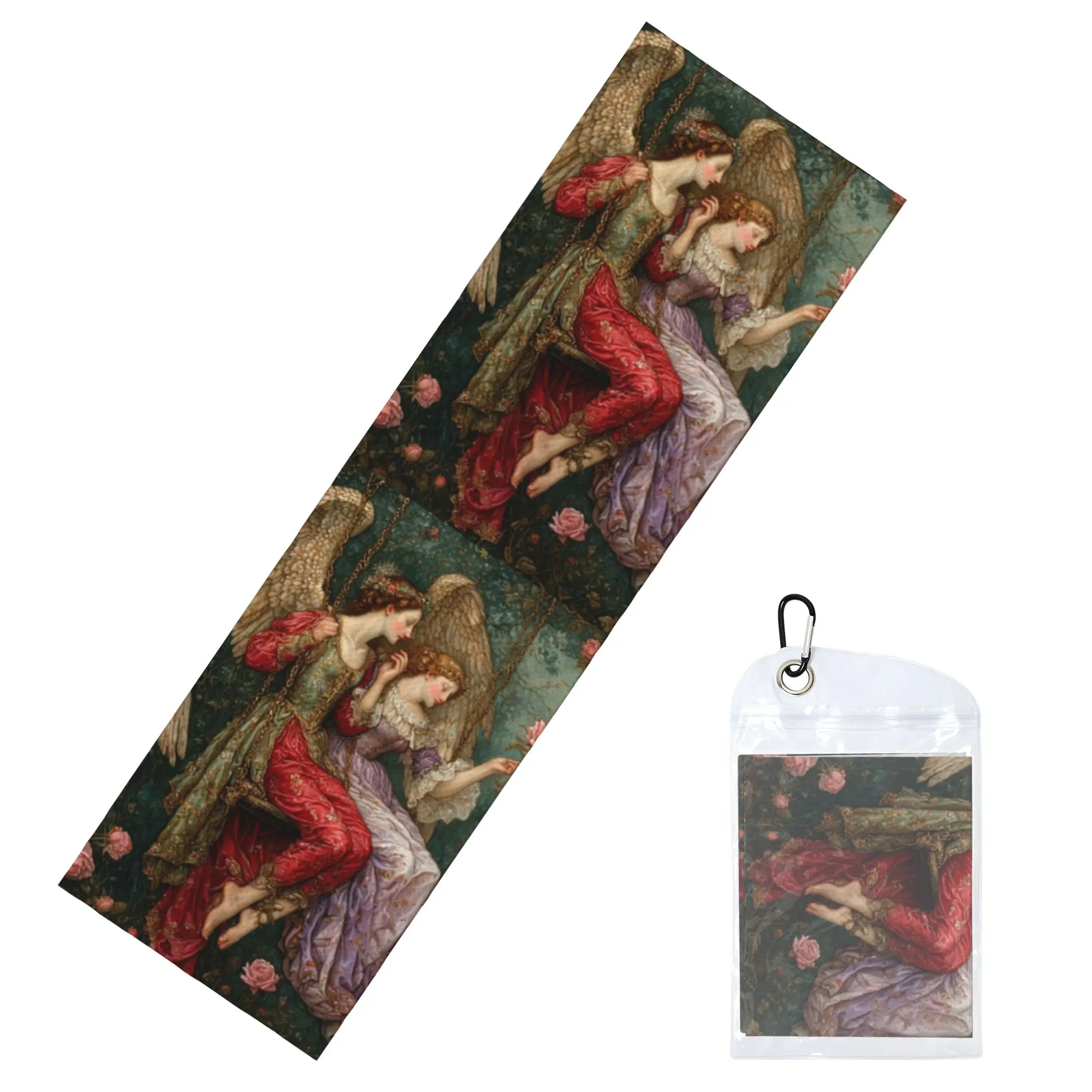 Victorian Angel And Flowers Cold Exercise Towel Quick Drying Face Towel  Fitness  Towels