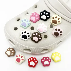 Cute Mini Cat Claw PVC Shoes Encantos, Sandálias Acessórios para Pulseiras, Sapato Buckle Decorações, Presente do miúdo, Clipes, Crachá, 1Pc