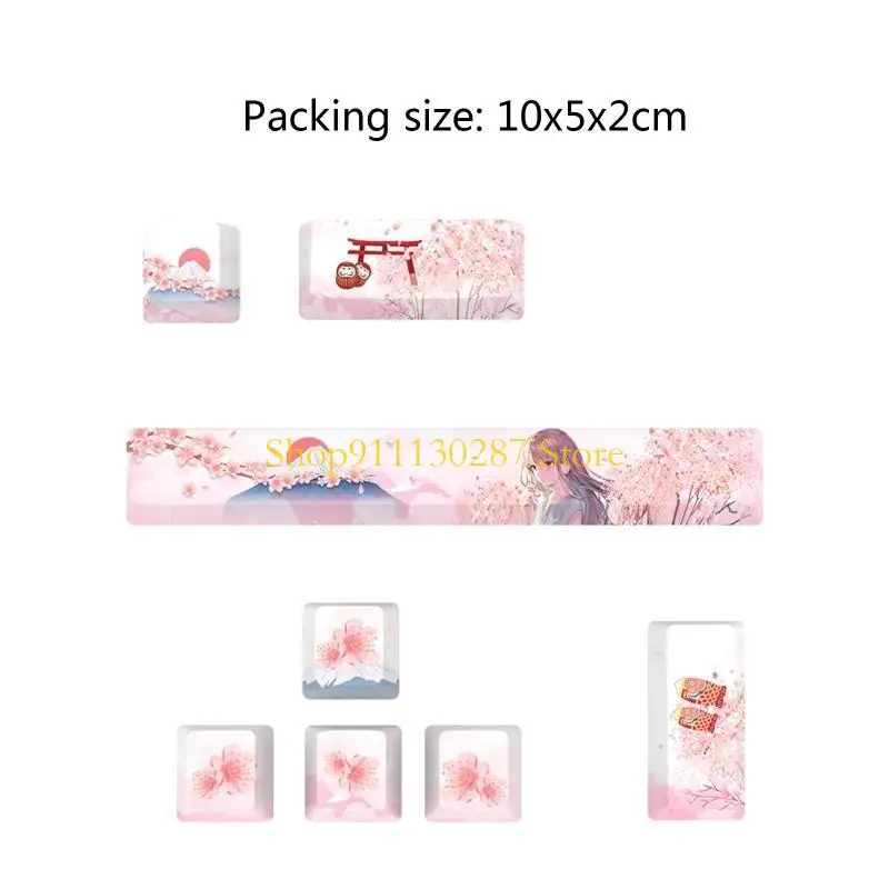 J1HC Толстые колпачки для клавиш с красителем из ПБТ, термосублимация, пространство 6,25U, вход в указания ESC