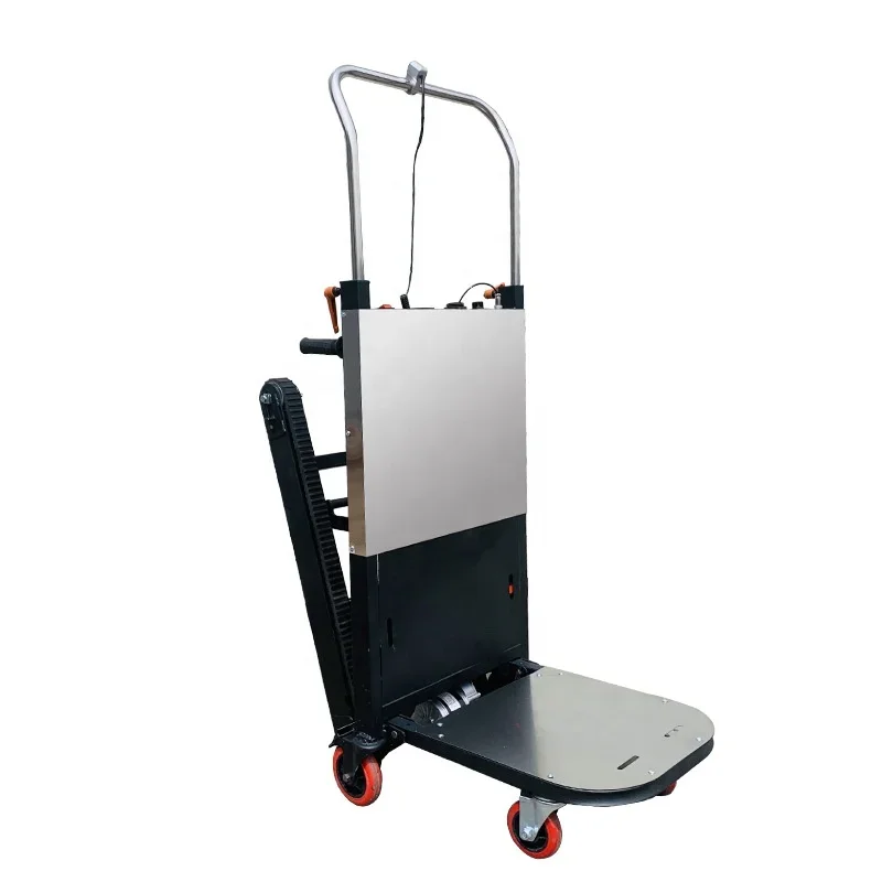 Factory price 250kg Powered Hand Truck Stair Climbing Crawler Luggage Trolley  Tracking Stair Climbing Trolley