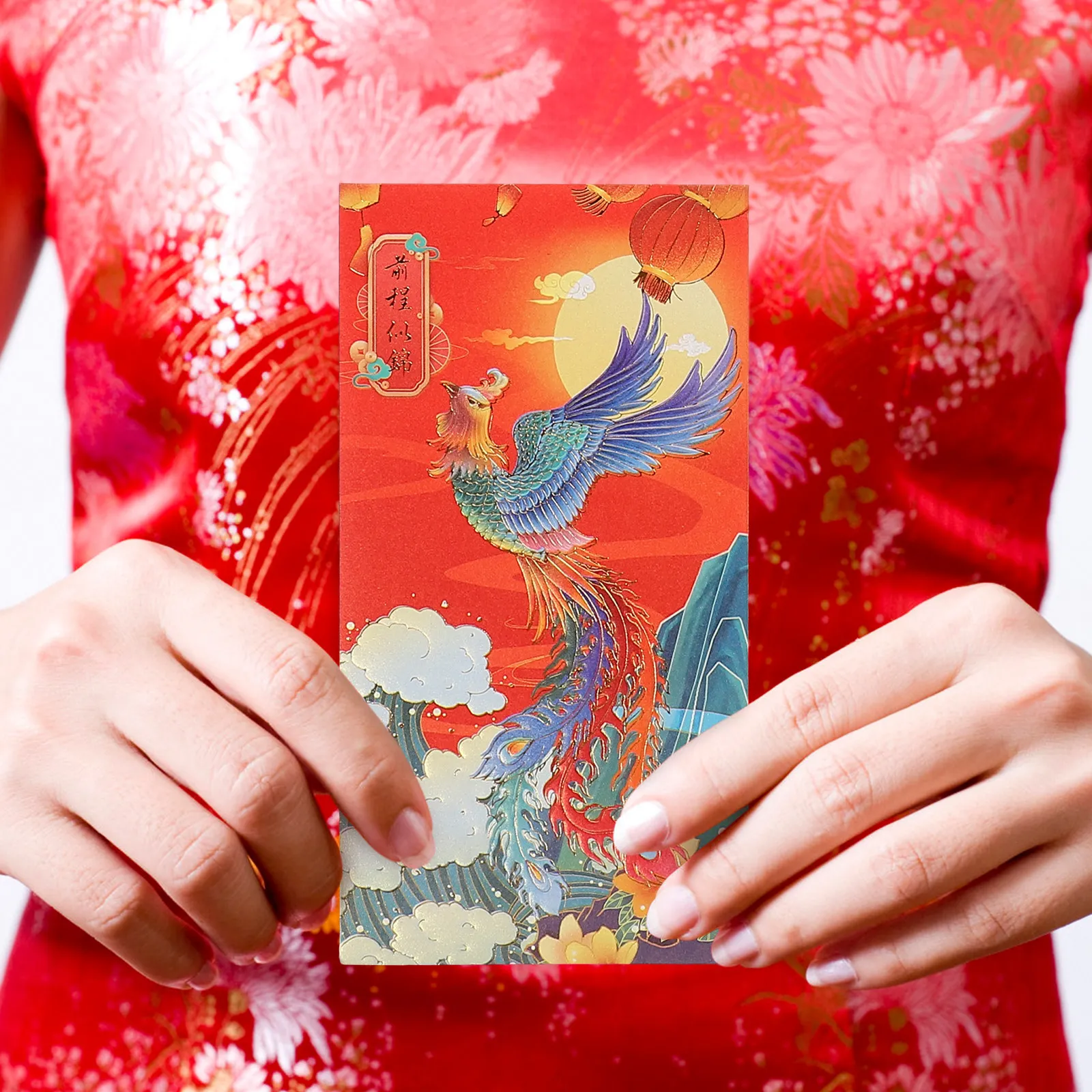 

12Pcs Lunar New Year Red Envelopes Chinese Red Packet Money Pouches Mixed Colors Traditional New Year Gift Luck Blessing