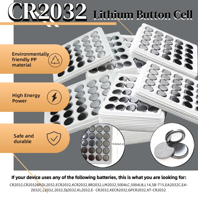 

CR2032 DL2032 BR2032 KL2032 3V Lithium Button Cell Battery for Watches Toys Remote Calculator Key Fob Scales Long Expiry Date