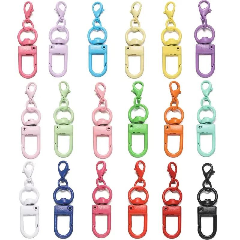 5/10 piezas de ganchos de aleación coloridos con cierre de mosquetón de 14 mm para llaveros, bolsos, colgantes y accesorios DIY al por mayor