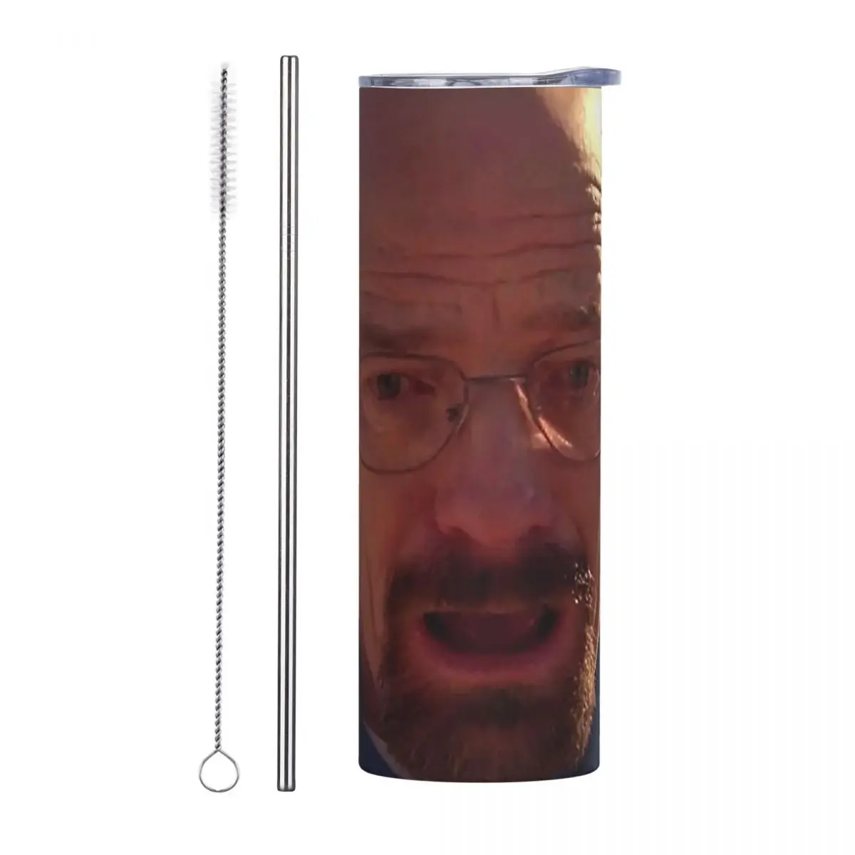Walter White Mem Stainless Steel Tumbler Vacuum Insulated Mugs Thermal Cold Bottle Straws With Lid 20oz
