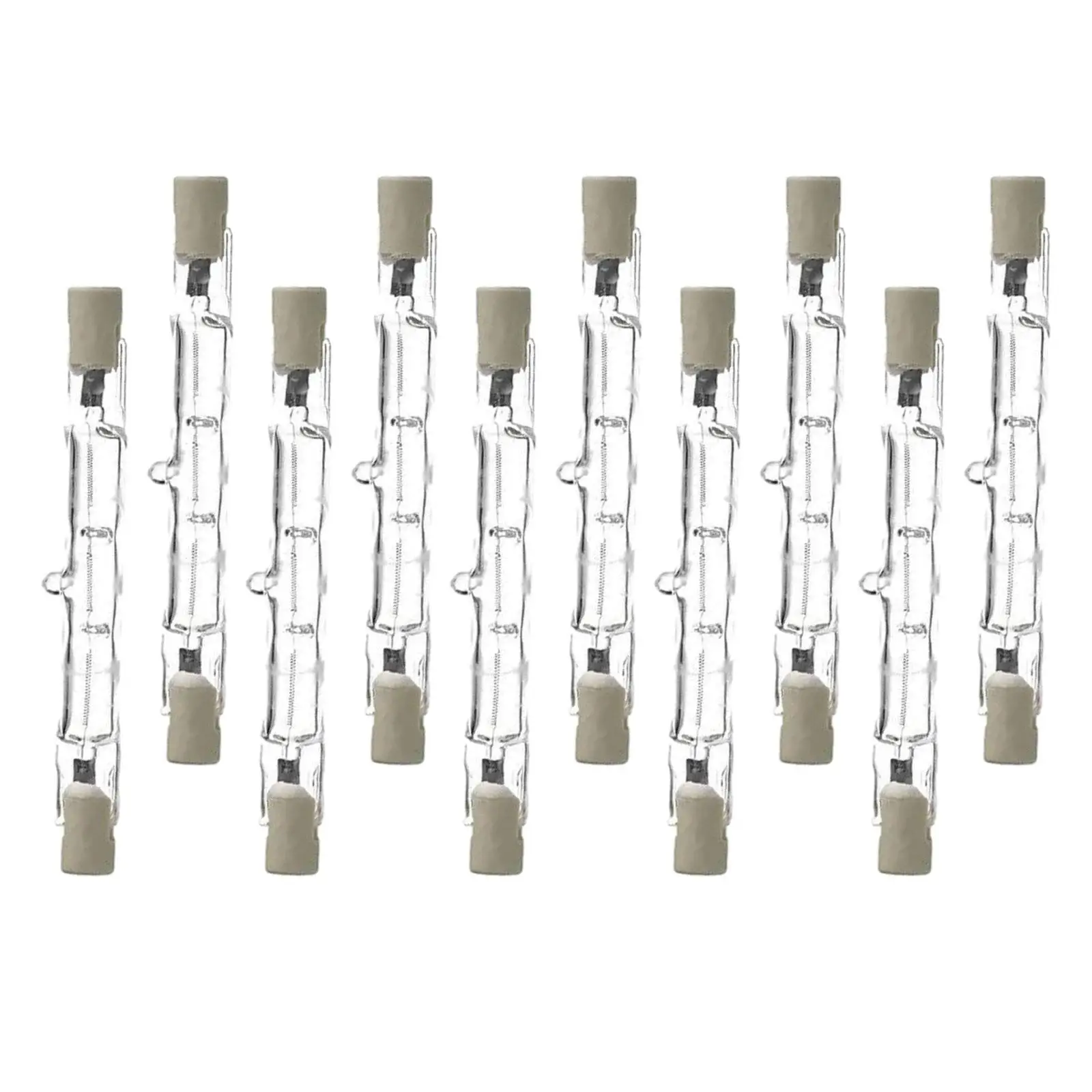 Double Ended Halogen Bulb R7S Dimmable Floodlight Lamp 2800K Warm White Glass Tube for Home Shop Office Security Lighting