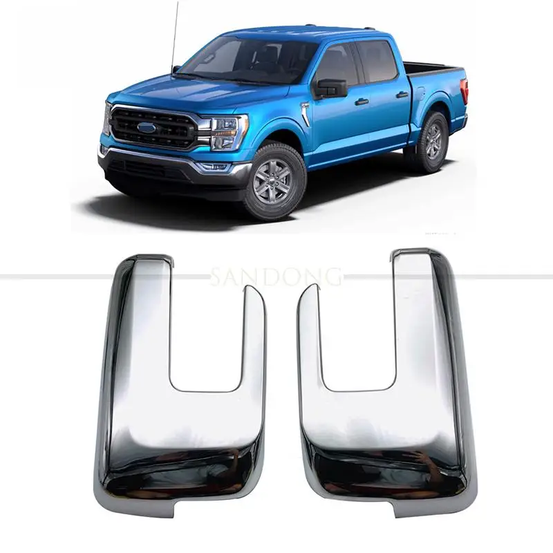 new car pickup truck exterior mirror modification to cover ABS electroplating silver decoration for Ford F150 2021 2022