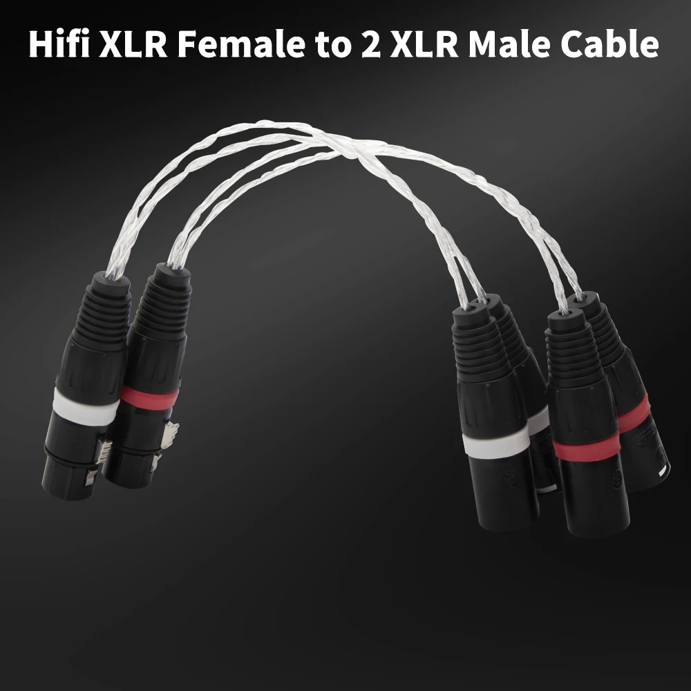 XLR-Buchse auf Dual-XLR-Stecker, Audio-Mikrofon-Adapter, XLR auf XLR Y-Splitter, symmetrisches Kabel – Detail 8