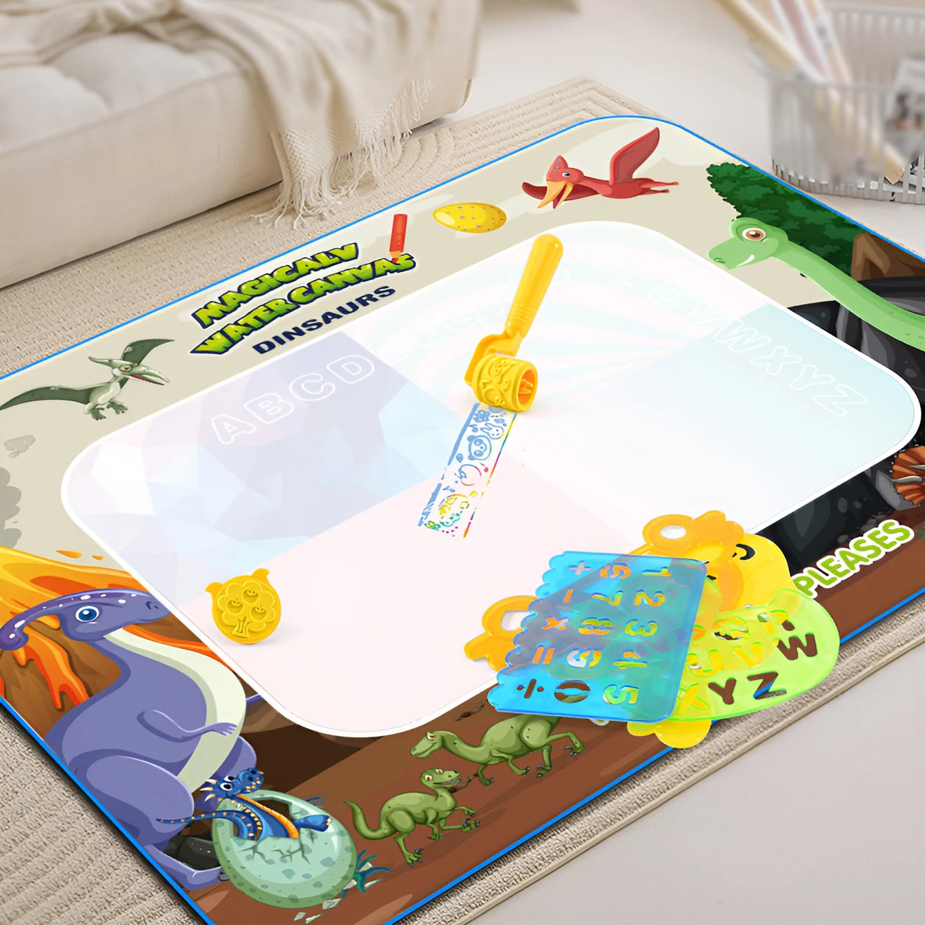 子供用ウォーターキャンバス絵画毛布,使いやすく,お手入れが簡単