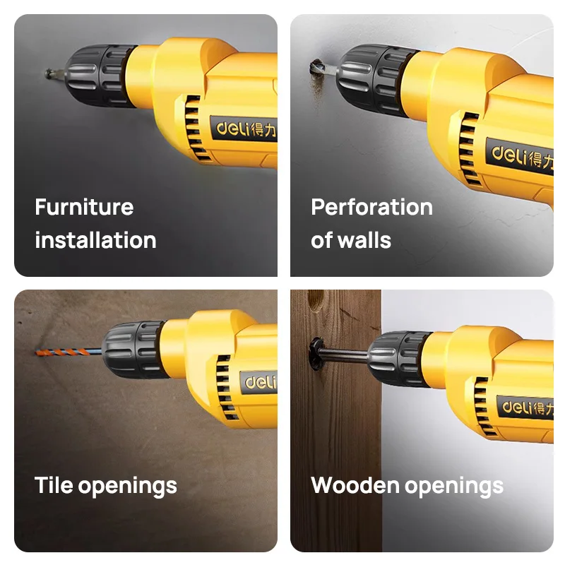 3300r/min High-power Electric Drill Small Hand Drill Multi-function Drilling Screw Drill Screwdriver Power Tools