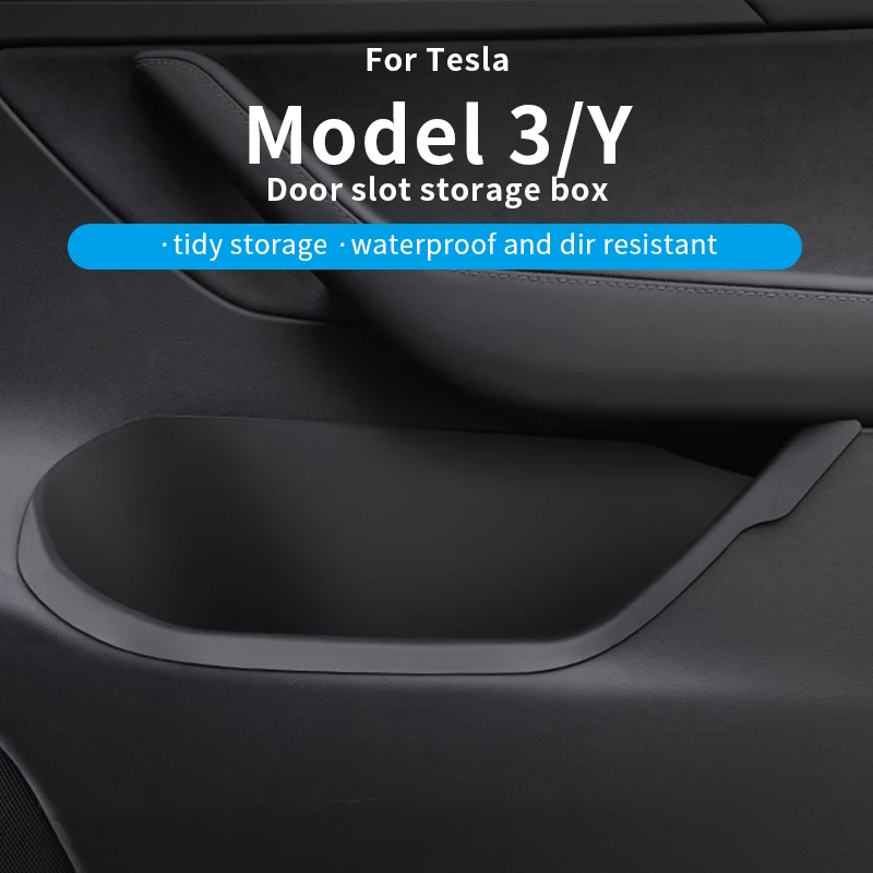 

Suitable for Tesla 2021-24 Model Y door storage box, TPE door side door slot,Front door,rear door,door slot storage box