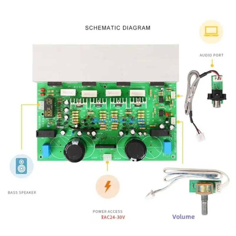

20CE Professional 500W Mono Subwoofer Sound Board 1943+5200 Chip Amplifiers Board