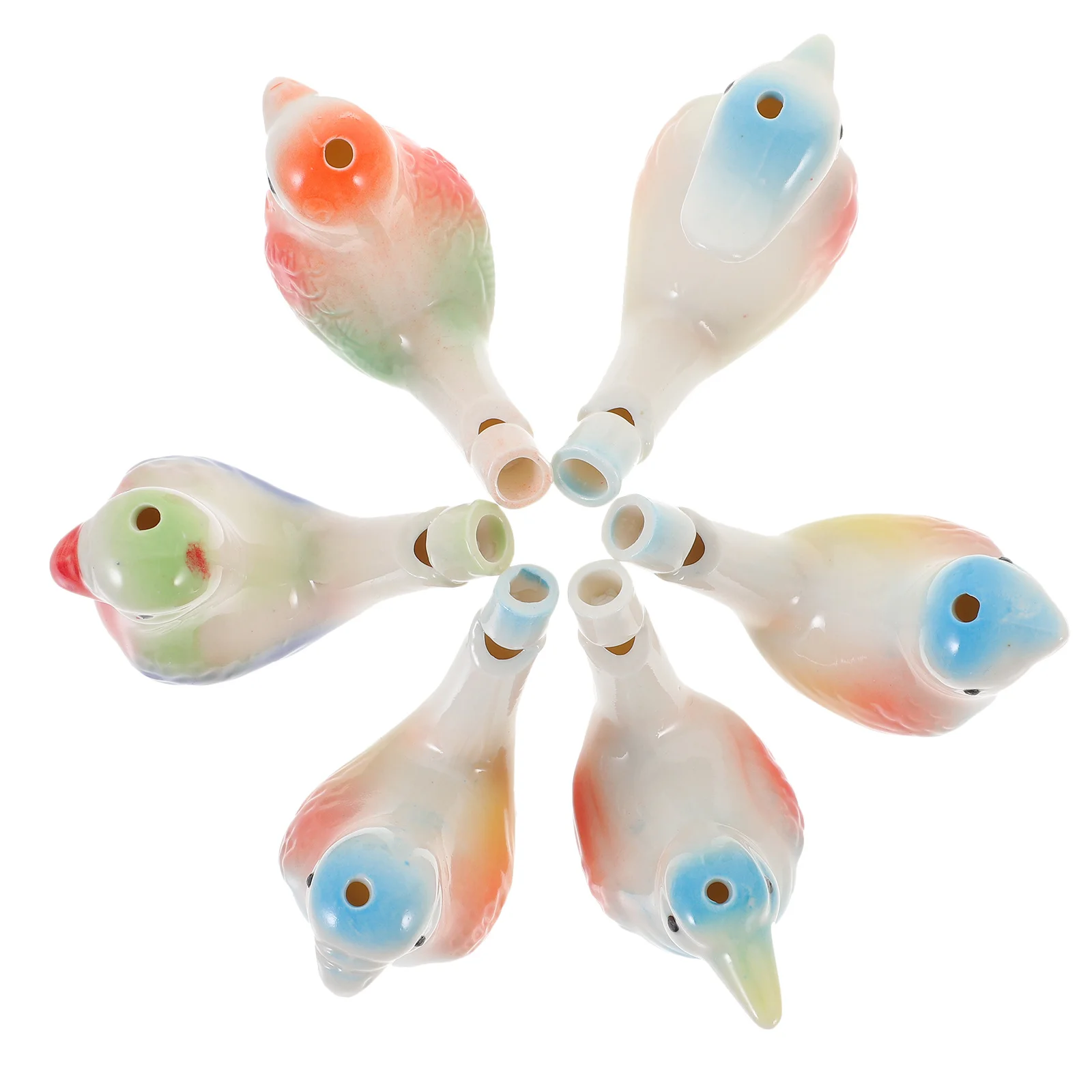 

6Pcs Ceramic Bird Whistles Water Warbling Set Kids Early Learning Playthings Music Instruments Birthday Party Favor