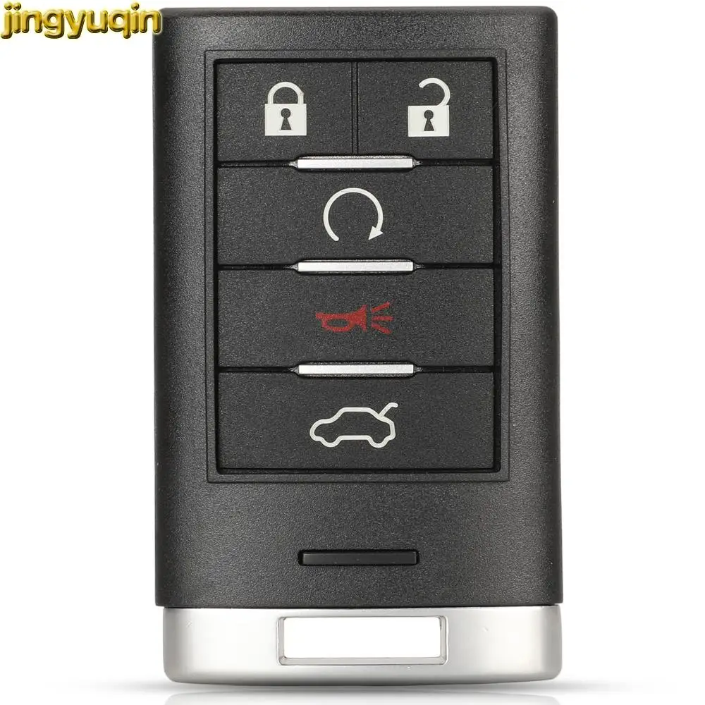 Jingyuqin Car Key Alarm Remote Fob 315MHz ID46 M3N5WY7777A For Cadillac CTS STS 2008-2014 CTS Coupe 2012 5 Buttons