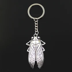Keychain 62x33mm Summer Cicada Pendants DIY Men Jewelry Car Key Chain Ring Holder Souvenir For Gift