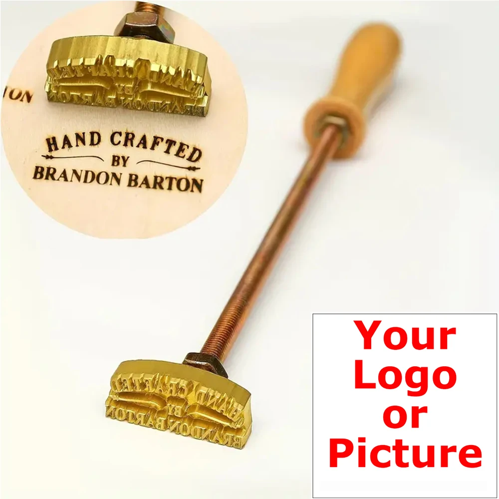 

Logo Custom Branding Iron Mold DIY Coconut Stamps Personalized Logo Design Heating Stamps on Wood Leather Food Custom Craft