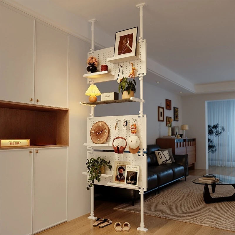 LH door rear shelf hole plate entrance entrance entrance free punching integrated partition metal coat rack