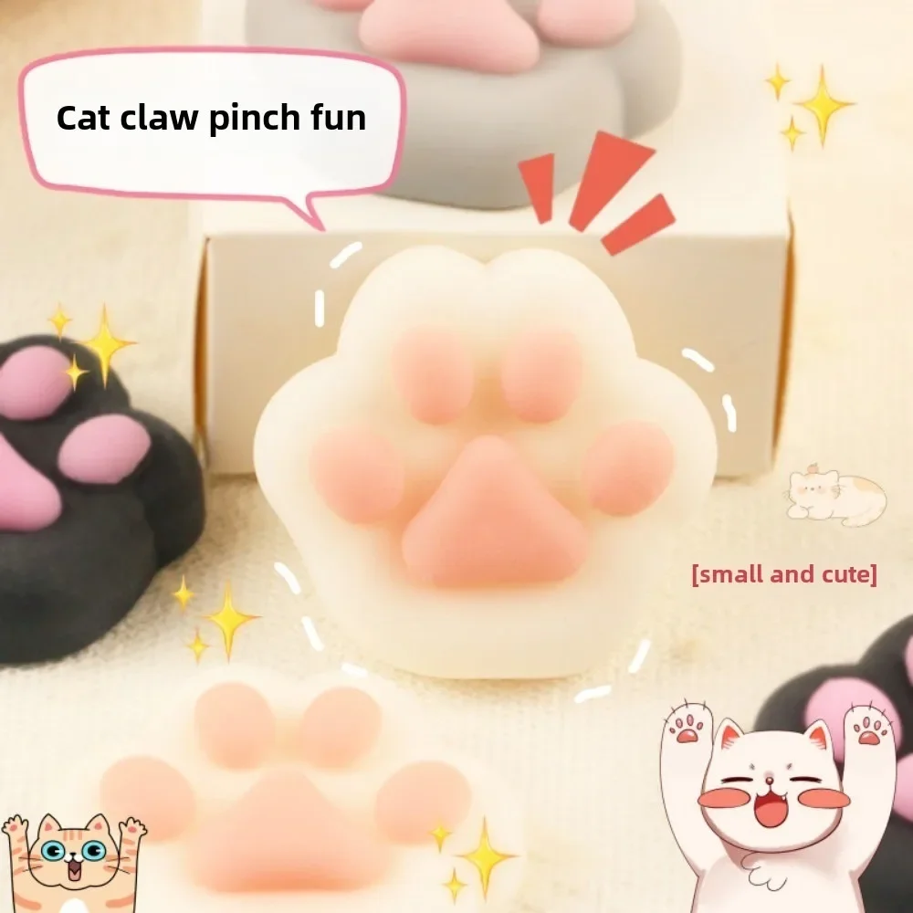 Mini Cat Paw Squishy Toy for Stress Relief, Stretch Sensory Fidget Toys for Kids Adults, Anti-Anxiety Squishies Squeeze Gift