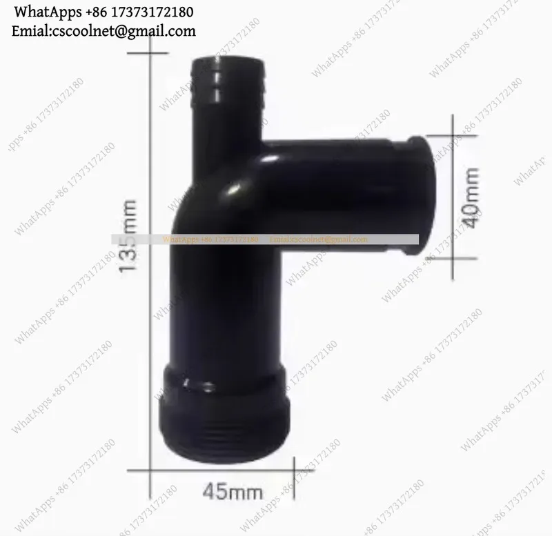 JS03 Black Drain Tube Replacement Part For Food Waste Disposer