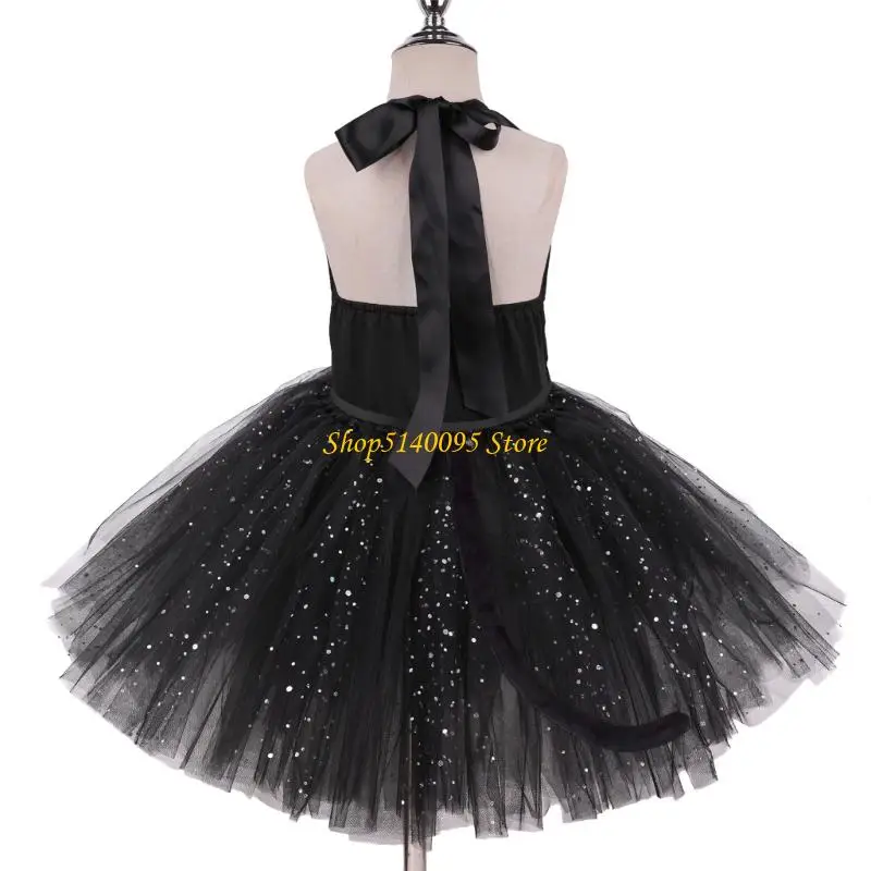 Dxae Cats Ears Headbands Tutusドレスハロウィーンコスプレ衣装動物猫衣装