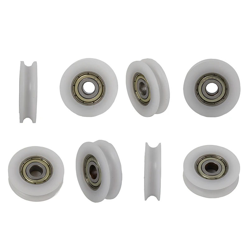 1PC Stainless steel U Groove 625 Round Pulley Ball Bearing Wheel Roller For Door Windows Shower Pulleys Drawer POM Guide Wheel