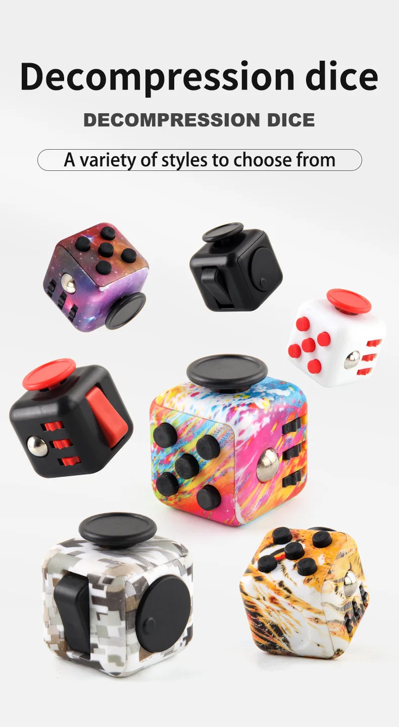 Einfarbige Stressabbau-Würfel - Geeignet zur Drucklinderung, Angstlinderung, Stressabbau für Erwachsene, Anti-Stress-Fidget-Spielzeug – Detail 8