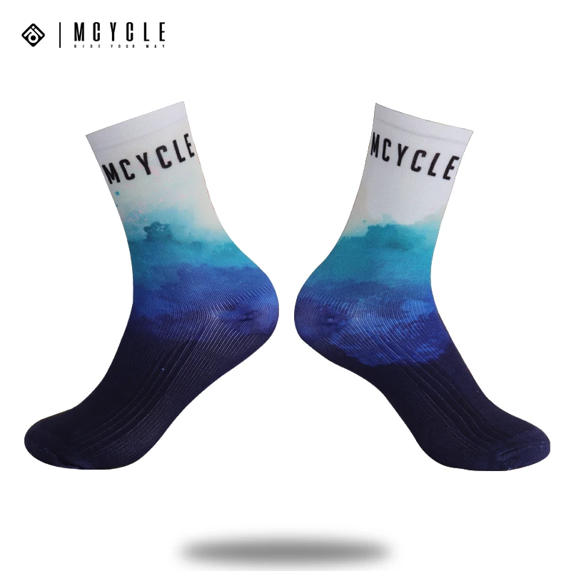 Mcycle New Design 3D Cycling Socks Custom Sports Bicycle Socks Breathable Compression Men Knitted Outdoor Bike Sport Aero Socks