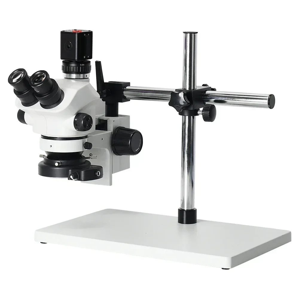 Real photo 24MP 1080P HD-MI Video Camera 3.5X-100X Continuous Zoom Stereo Trinocular Microscope for mobile repair