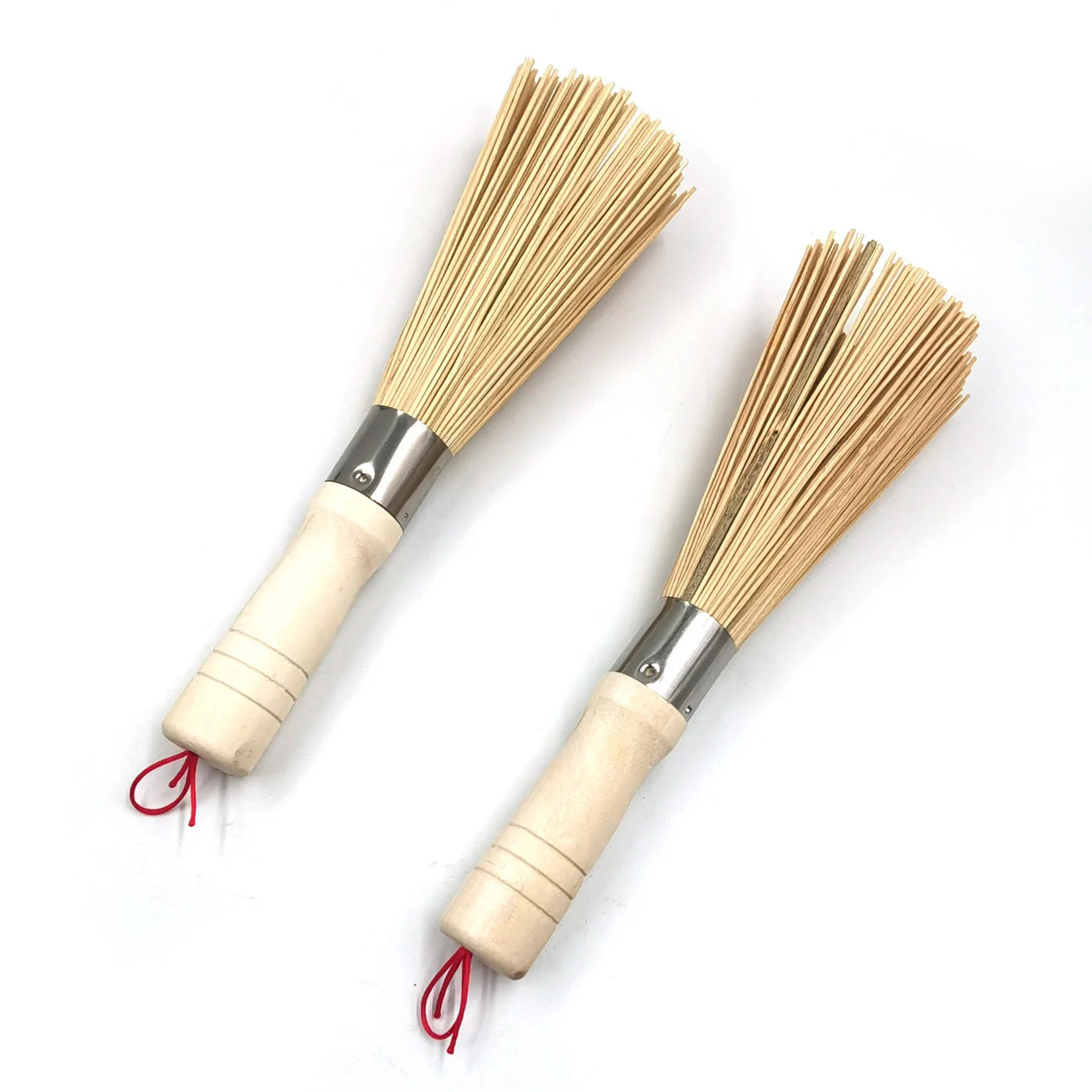 

5pcs 7 Inches Length Wok Brush Cleaning Whisk Traditional Bamboo Wok Brushes Kitchen Tools