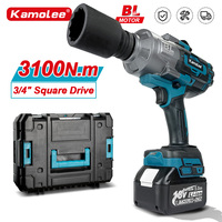 Kamolee 3100NM Brushless Electric Wrench 3/4 inch Cordless Impact Wrench Handheld Power Tool For Makita 18v Battery