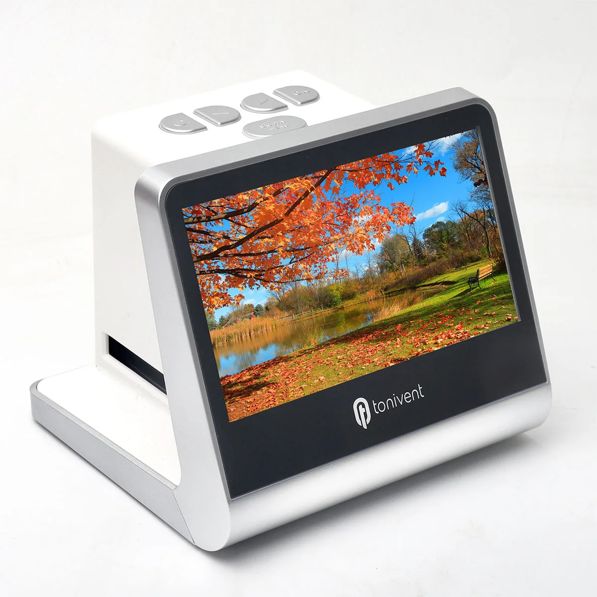Film Slide Scanner for 135 Film/126KPK/110 Film/Super8/ Monochrome/Slide to Digital JPEG Photos Foldable 16GB 5'' Scanner