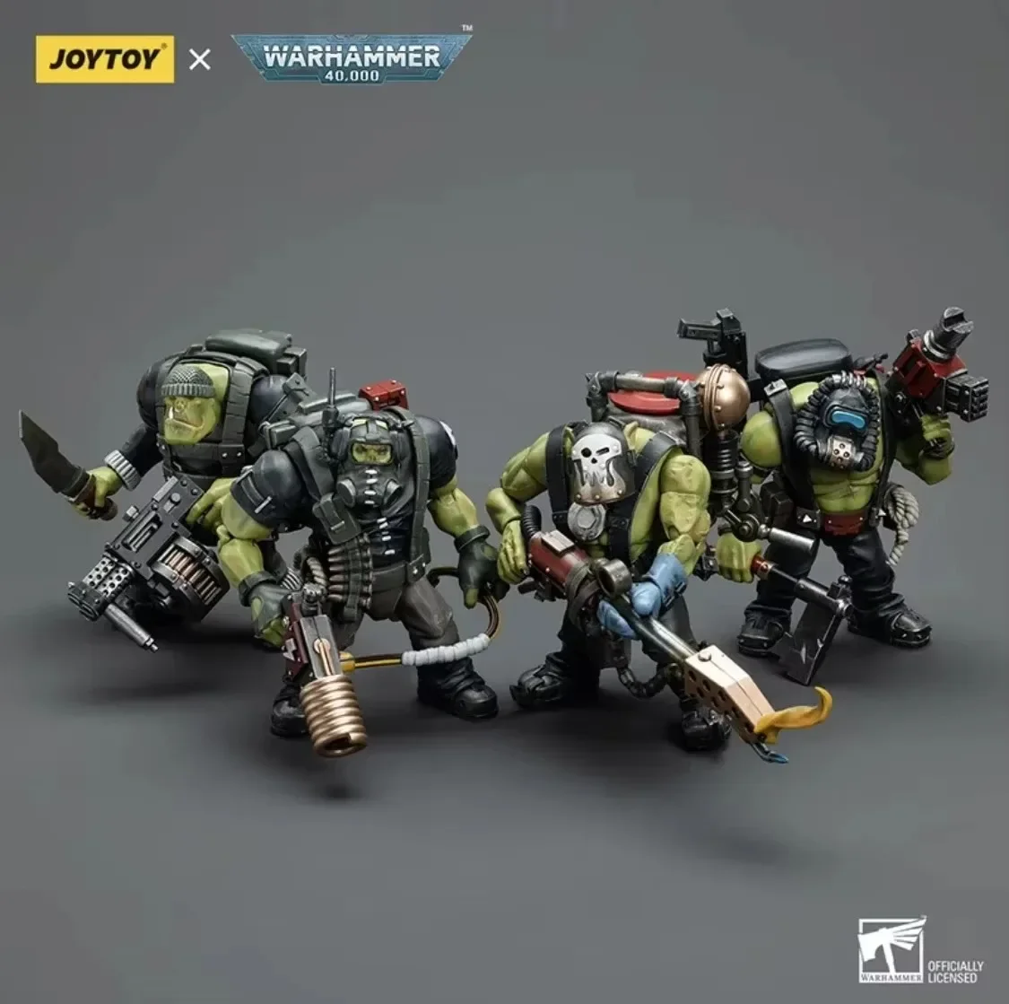 1/18 JOYTOY Action Figure (4PCS/SET) Warhammer 40K Ork Kommandos Anime Figurine Model Collection Doll Ornament Kid Toys Gifts