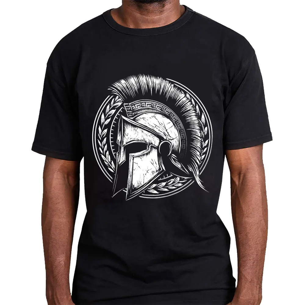 0202 Spartan warrior helmet Ancient greece Gift T Shirt This is sparta Norse mythology Graphic Tee Large size tops S-6XL