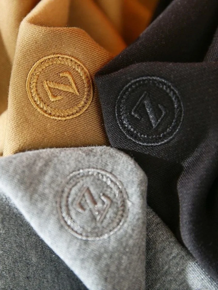 

Роскошный мужской свитшот из шерстяной хлопковой петлевой ткани с круглым вырезом и длинными рукавами, модный повседневный молодежный стиль, зимняя коллекция