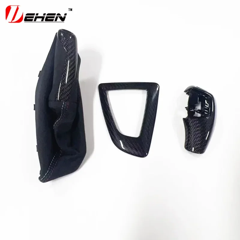 For BMW  1 2 Series  F20 F21 F22 F23  LHD  Parking Brake Handle with Alcantara Boot Carbon Fiber Interior Accessories