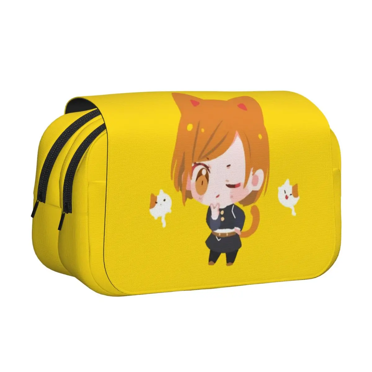 Double Clamshell Pen Case Jujutsus Kaisens Anime Pencil Pouch Pen Box for Student Bags School Supplies Zipper Stationery