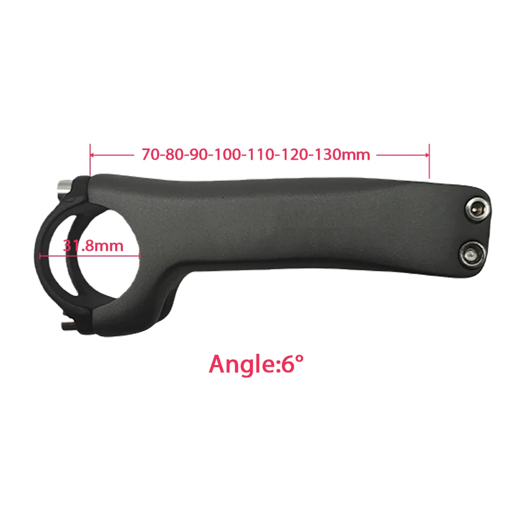 Verstellbarer Carbon-Fahrradvorbau 6/17 Grad 70-130mm Steuerrohr-Zubehör für MTB und Rennräder – Detail 4
