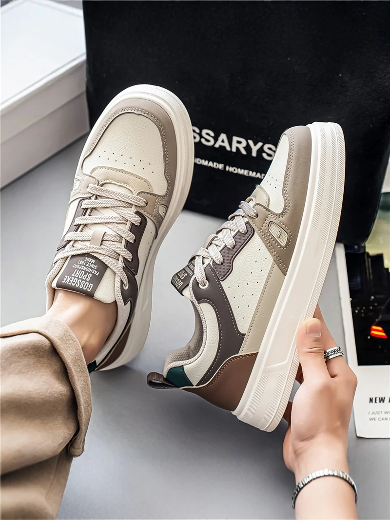 Men's Outdoor Sports Shoes Casual Running Shoes Heightening Leisure Shoes Breathable Mesh Upgraded Version of Spring Summer