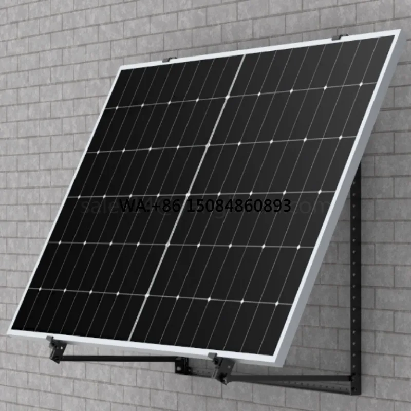 Balcony solar power generation   New Design Solar Module Mounting Steel Adjustable Bracket Wall Ground Balcony Use