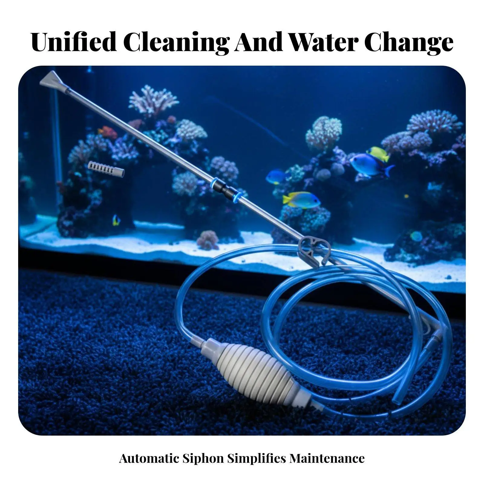 Aquarium Siphon Gravel Cleaner Fish Tank Water Changer Kit with Pump for Aquarium Cleaning Tools