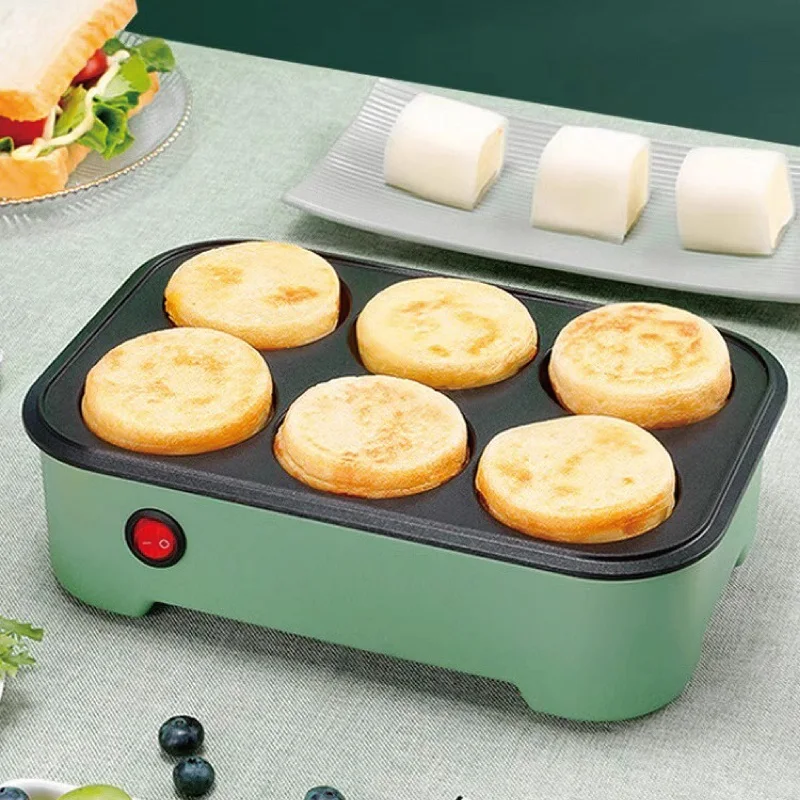 

220V Home Fried Egg Burger Machine Non-Stick Electric Fry Pan Breakfast Pancake Pan Mold Dormitory Omelette Pan Multicooker 600W