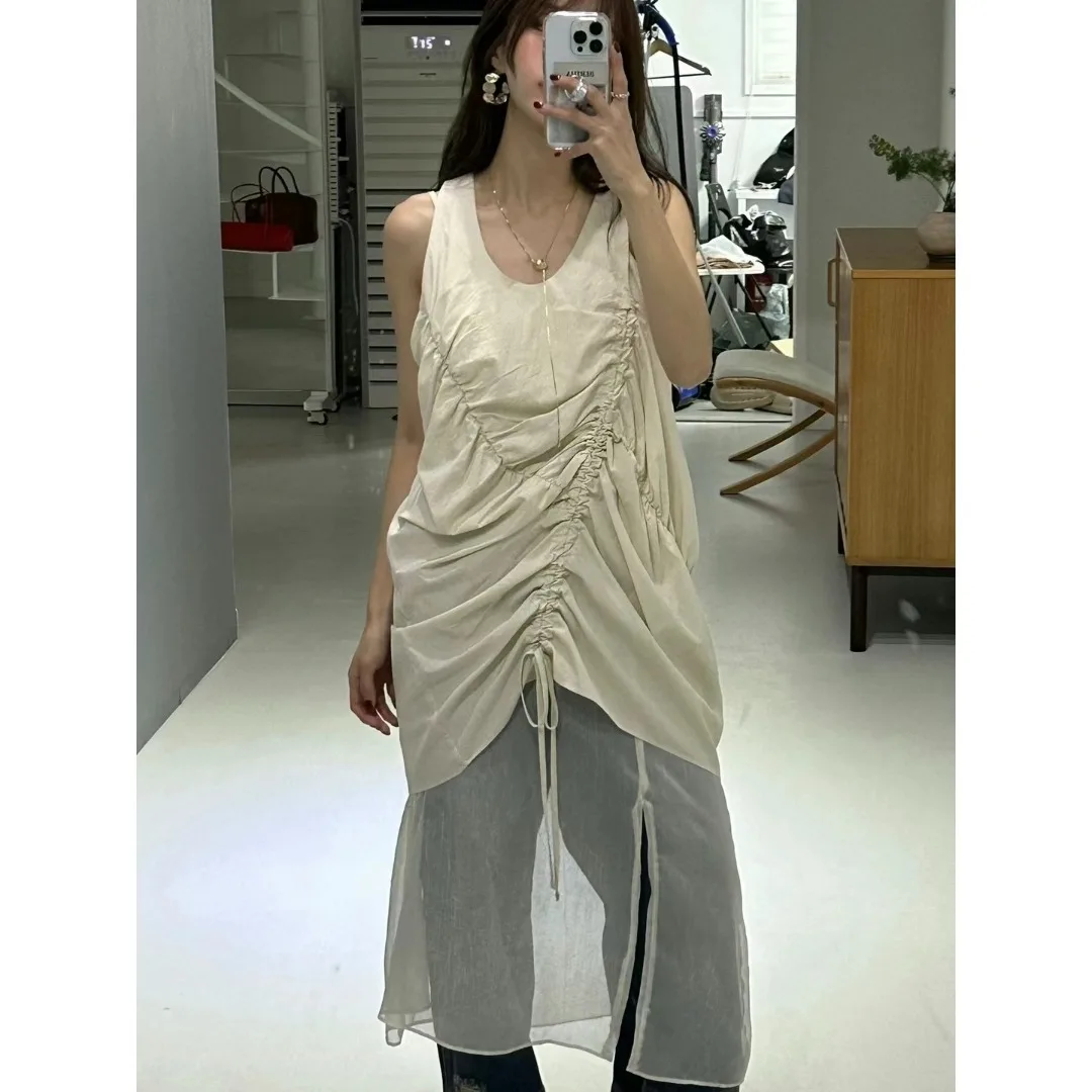 Versatile Uneven Dstring Design Svel Dr Two-Piece Set Korean Sle All-Match Spring Autumn Winter Casual Wear