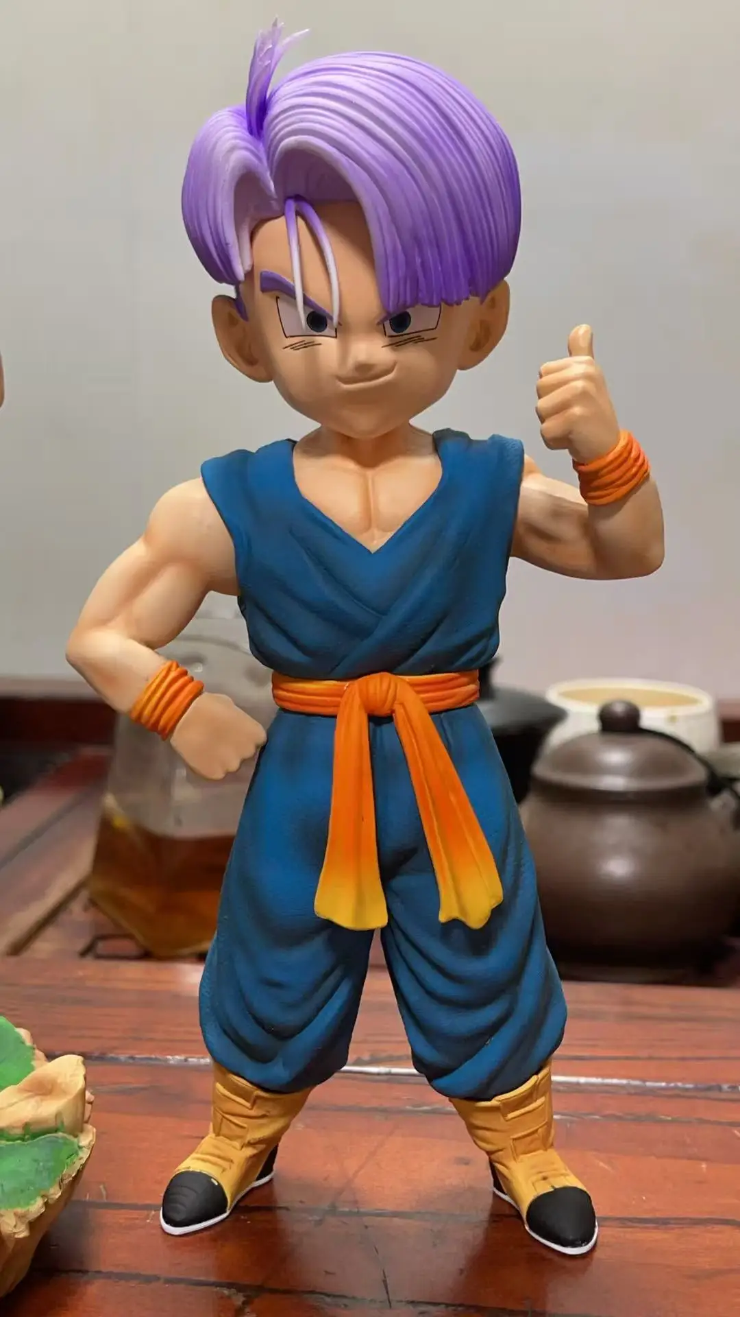 25cm dragon ball anime figura jovem filho goten troncos estatuetas modelos anime-enfeados de mesa e brinquedos da moda