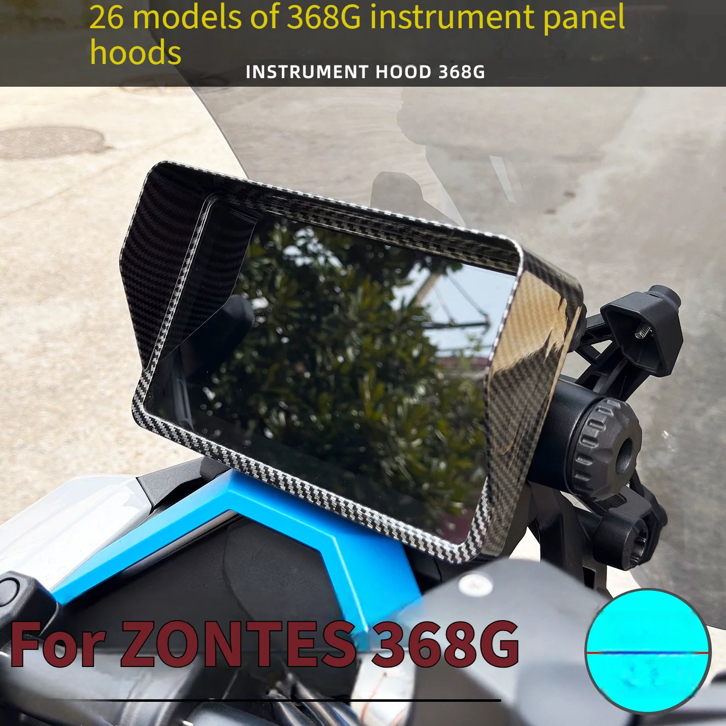Motorcycle Dashboard Sun Visor Protective Cover For ZONTES 368G 2026 Model Scooter, Instrument Shade Anti-glare Guard Modificati