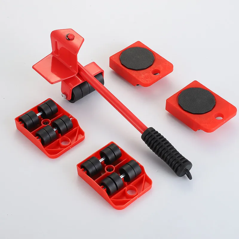 Furniture Moving Transport Roller Set Removal Lifting Moving Tool Set Wheel Bar Mover Moving Heavy Stuffs Device Hand Tool image 4