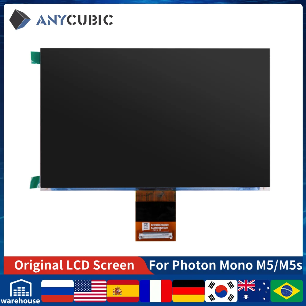 

ANYCUBIC 3D Printer Parts Original LCD Screen 10.1 inch Monochrome Screen For Photon Mono M5/M5s 3d Exposure screen