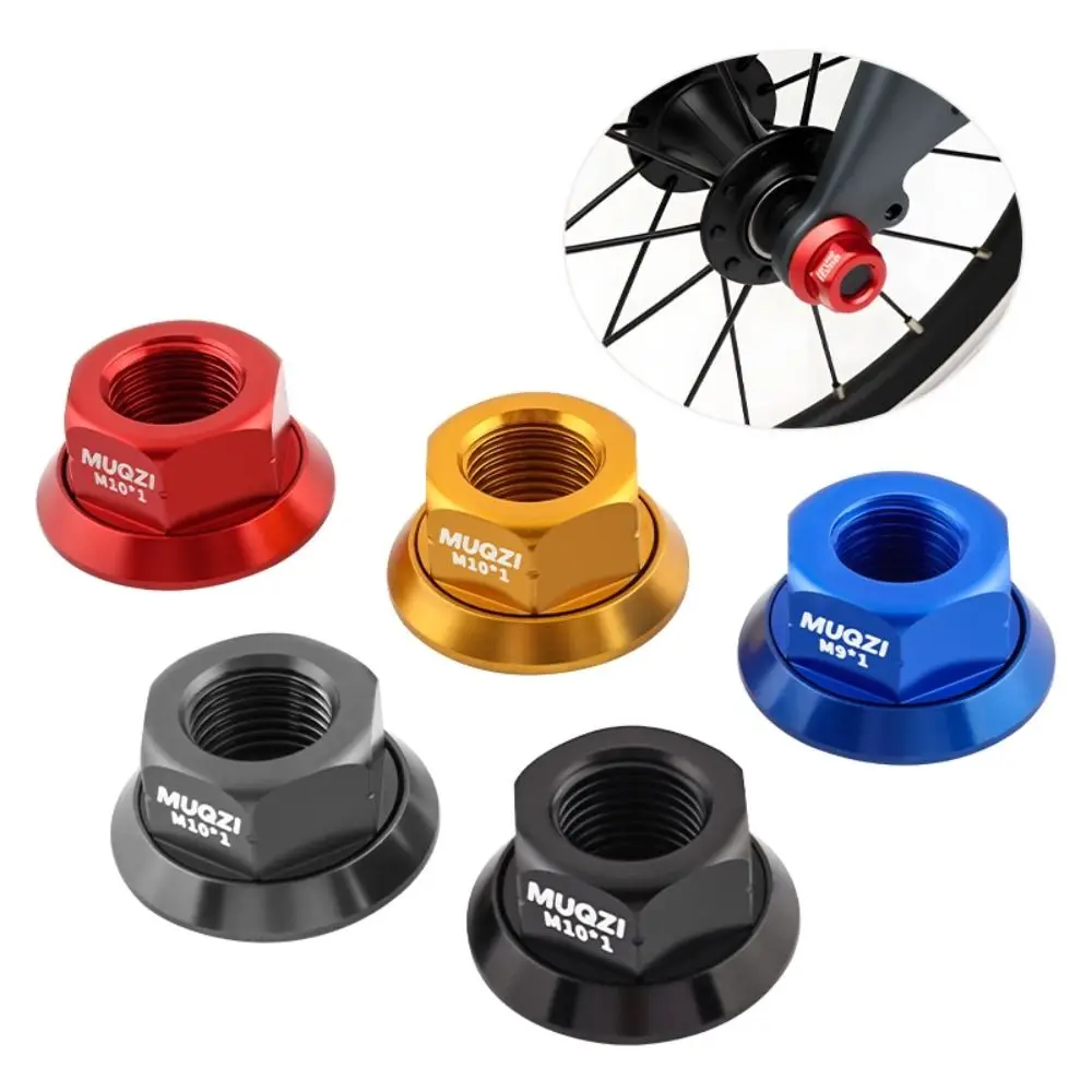 

2pcs M9/M10/M10*3/8 Bicycle Hub Nut High Strength Aluminum Alloy Rear Axle Screw Anodizing Anti-rust Bike Accessories Road Bike