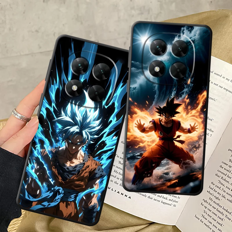 ドラゴンボール 孫悟空 ハンサム ブラック ソフトフォンカバーケース Xiaomi Redmi Note 7 8 9S 12s 10S 11s 13 14 Pro Plus 9 10 11 12 Pro用