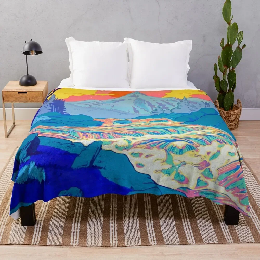 

River Throw Blanket Personalized Gift Thins Beach Blankets