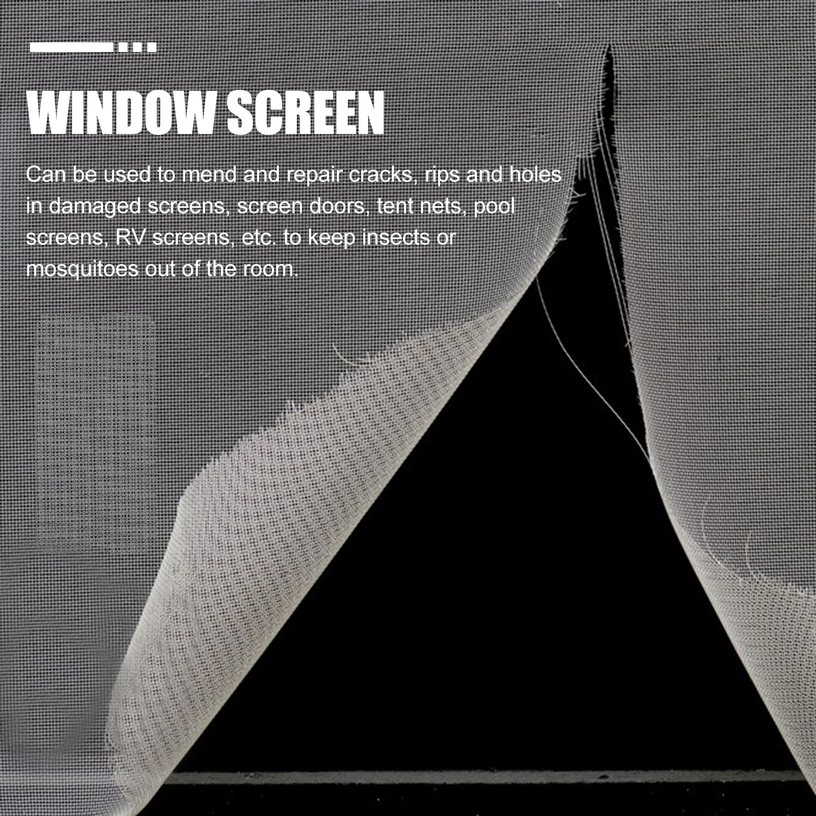 

25Pcs Screen Repair Kit PVC Adhesive Window Screen Repair Tape Instant Fix Insect Proof Replacement Mesh for Window Door