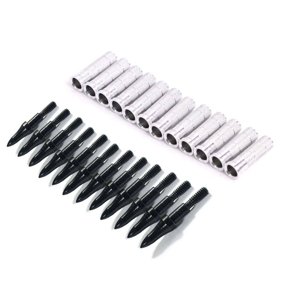 

24set 75gns Target Archery Arrow Tips with Aluminum Insert for ID 6.2mm Carbon/Fiberglass/Aluminum Arrows Accessories